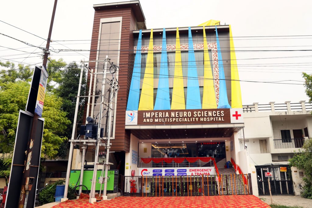 Exterior view of Imperia Hospital in Lucknow providing trusted hospital care and specialist treatment services