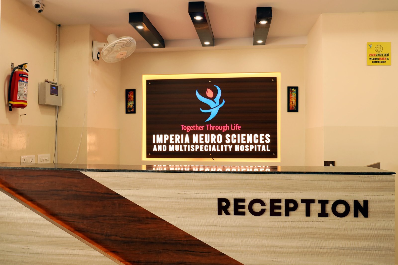 Reception desk at Imperia Hospital Lucknow providing patient assistance, appointment support and hospital information