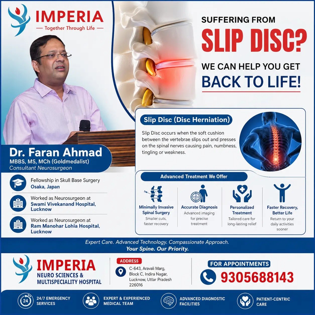 Best Slip Disc Treatment in Lucknow
