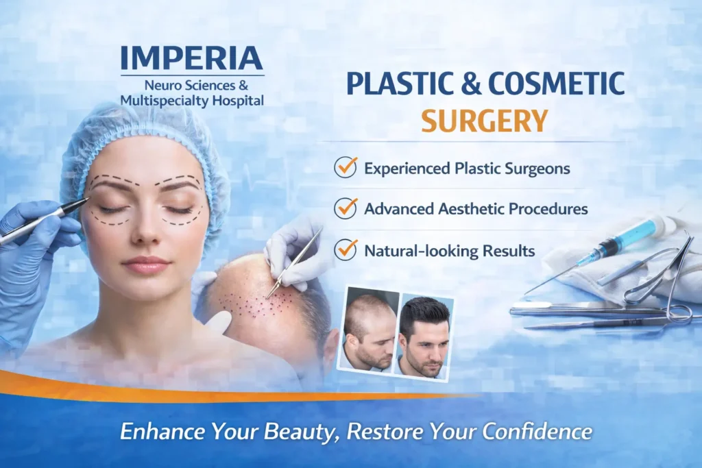 Plastic surgery consultation in Lucknow at Imperia Hospital for reconstructive and cosmetic treatment