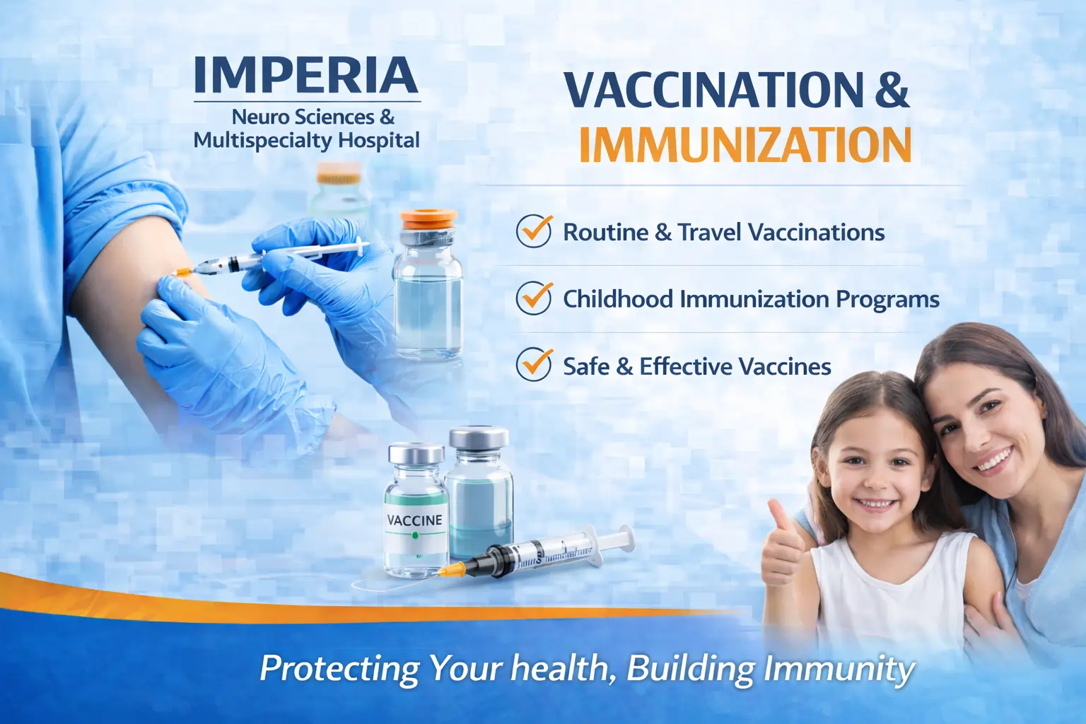 Vaccination consultation in Lucknow at Imperia Hospital for child and adult immunization care