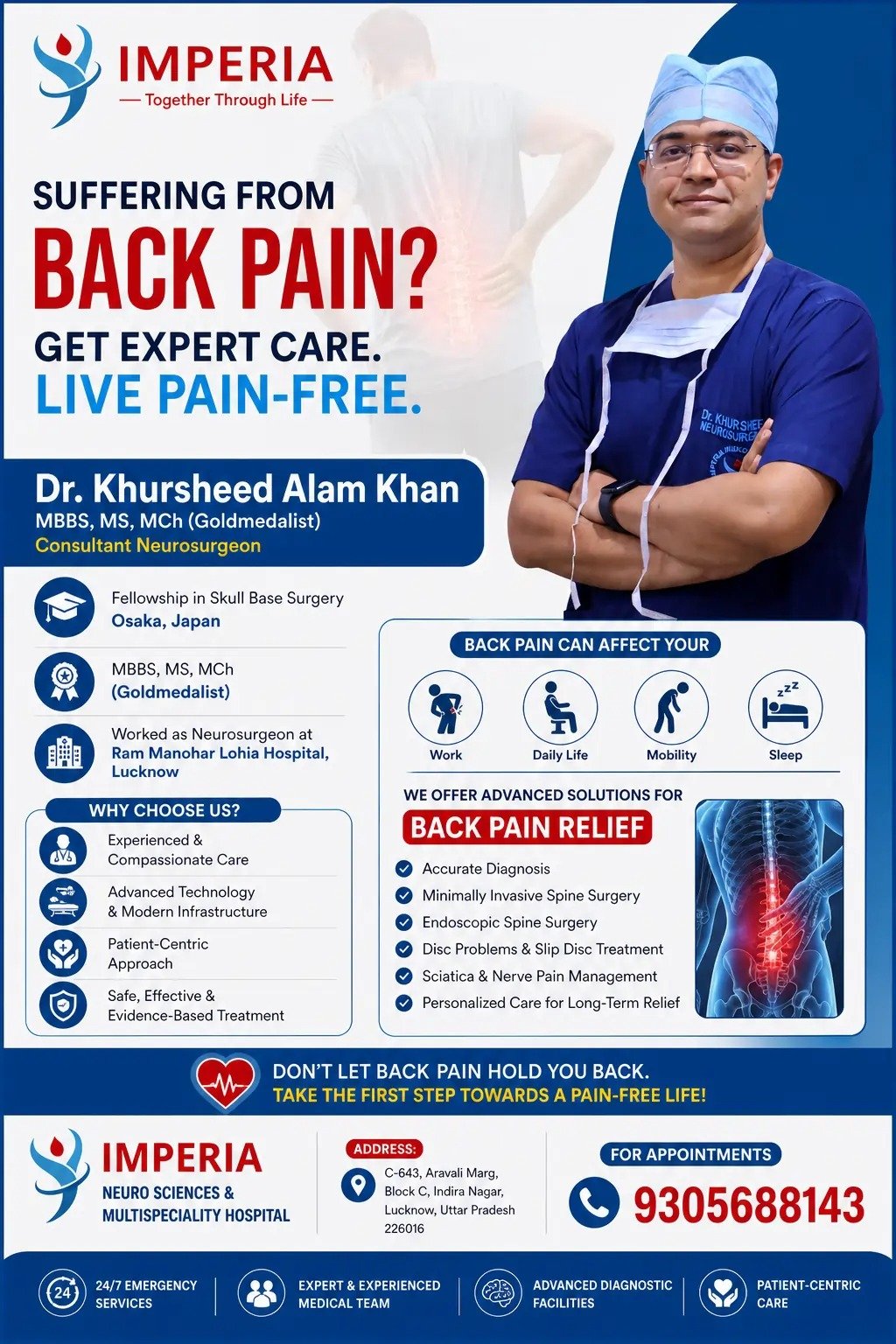 Back Pain Specialist Near Me in Lucknow